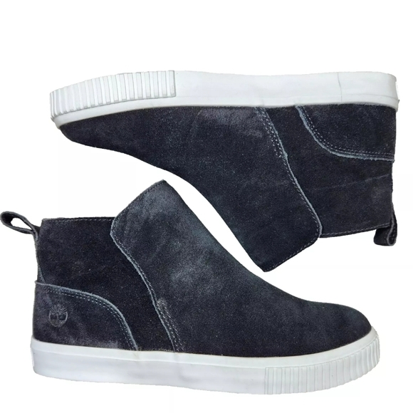 TIMBERLAND Skyla Bay Black Suede Booties Sz 8 Sneaker Boots - Picture 8 of 13